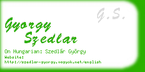 gyorgy szedlar business card